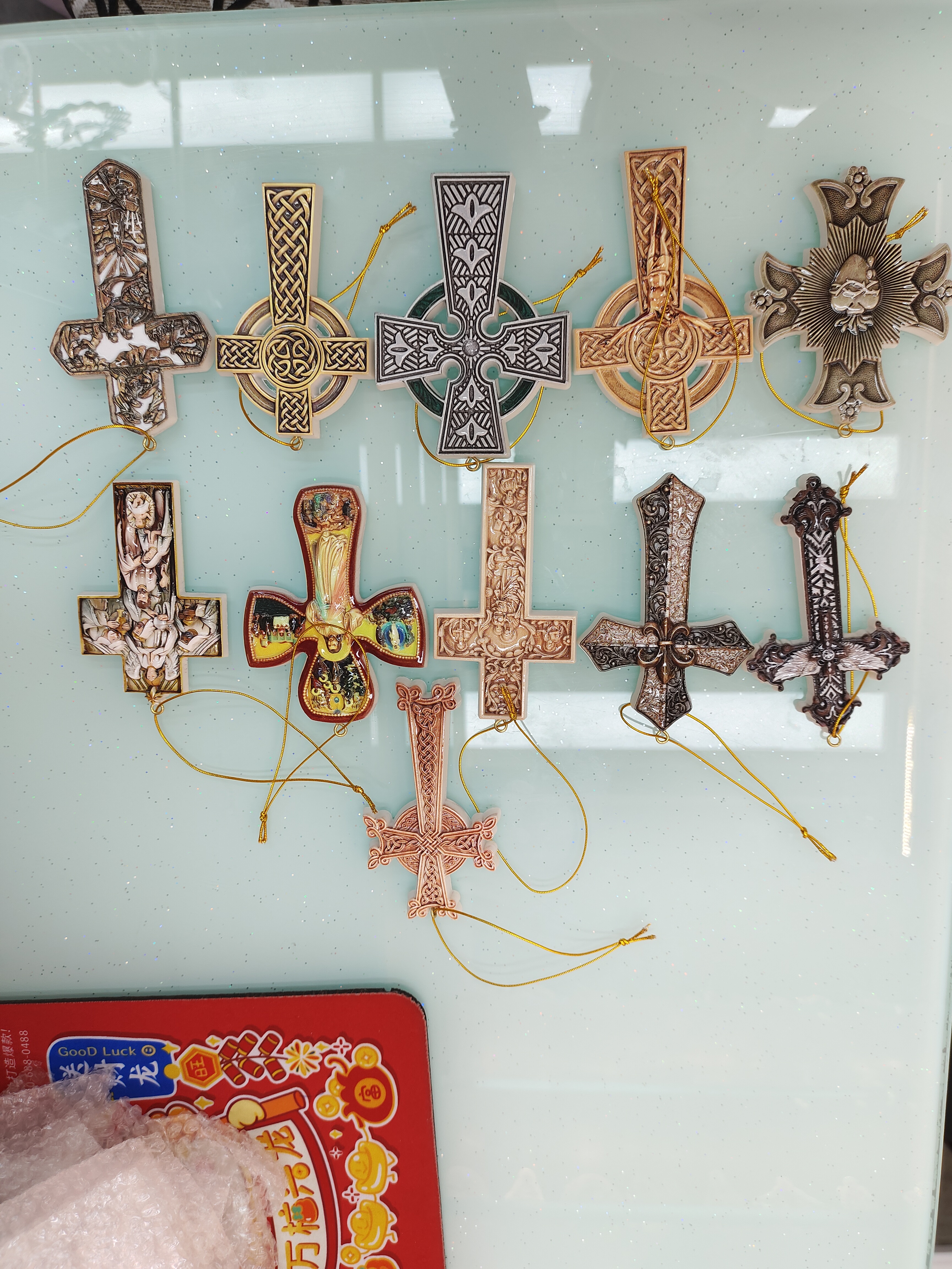 树脂工艺十字架木质首饰收纳首饰展示盘