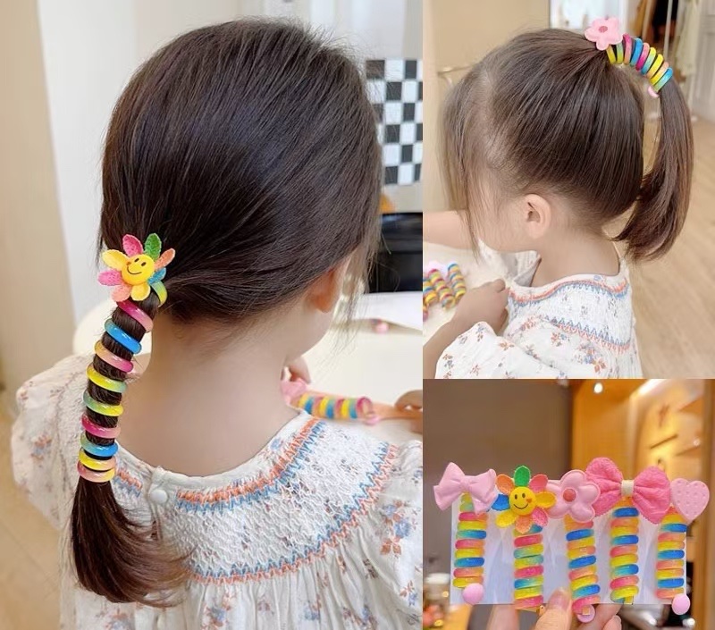 时尚头饰发圈大肠圈头绳 韩版甜美女生饰品 简约百搭发饰不伤发持久弹力头饰头绳发圈白底实物图