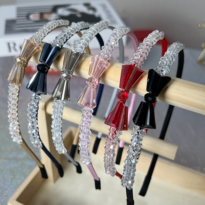 头箍发箍发箍女拼接韩版  水晶 玻璃 锆石 钻 蝴蝶结