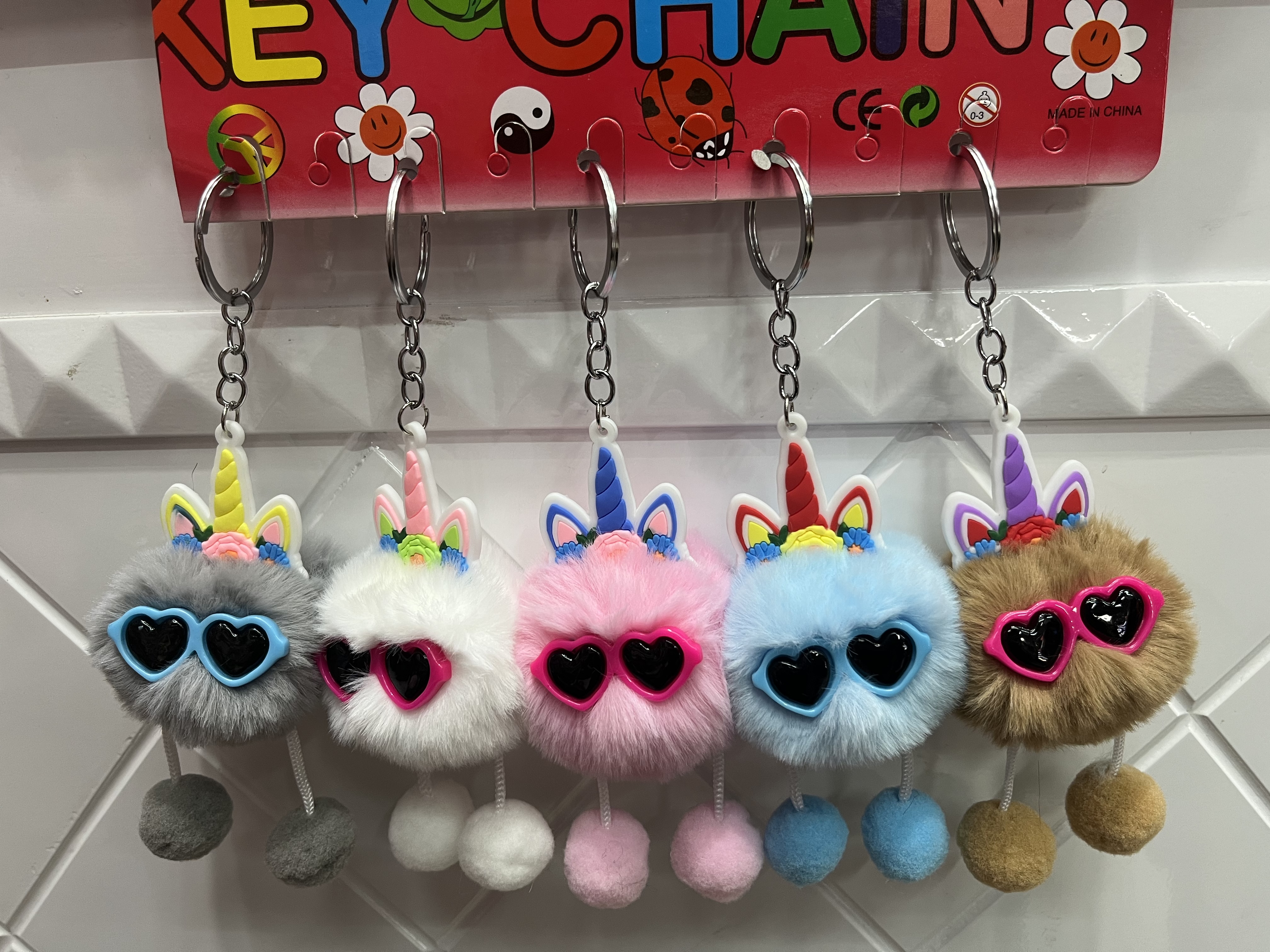 毛绒挂件 钥匙扣女2024款可爱款式 钥匙扣配件 潮流新品 车钥匙挂饰详情图11