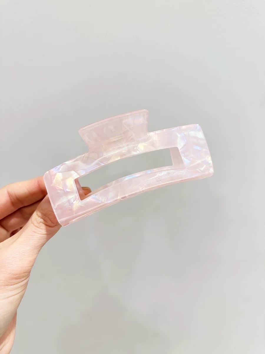 醋酸抓夹后脑勺发夹法式复古人鱼姬色白色发抓头饰发卡鲨鱼夹大号头饰发饰发夹创意饰品详情图4