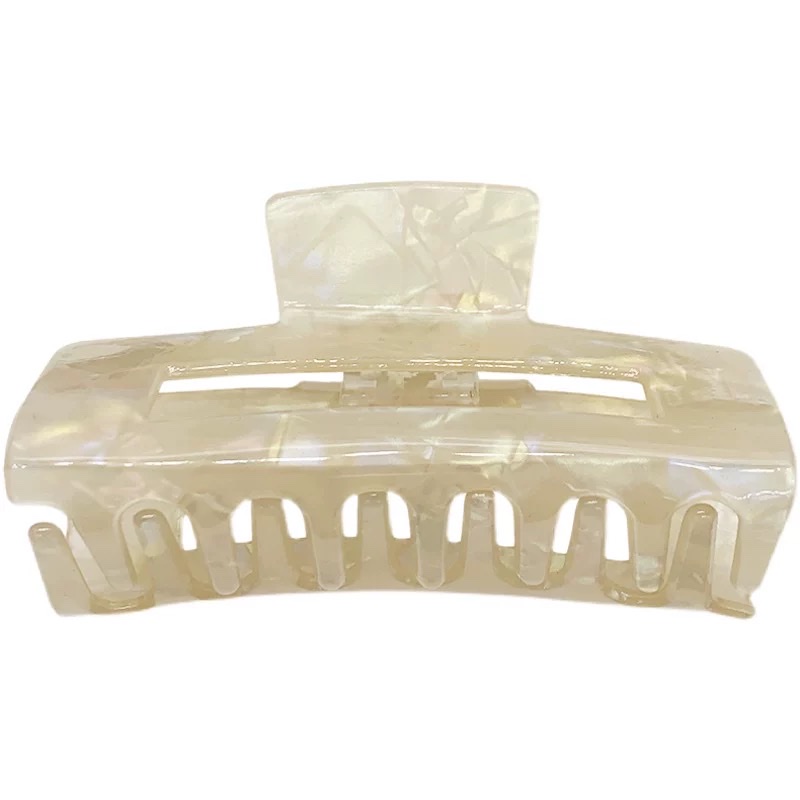 醋酸抓夹后脑勺发夹法式复古人鱼姬色白色发抓头饰发卡鲨鱼夹大号头饰发饰发夹创意饰品详情图9