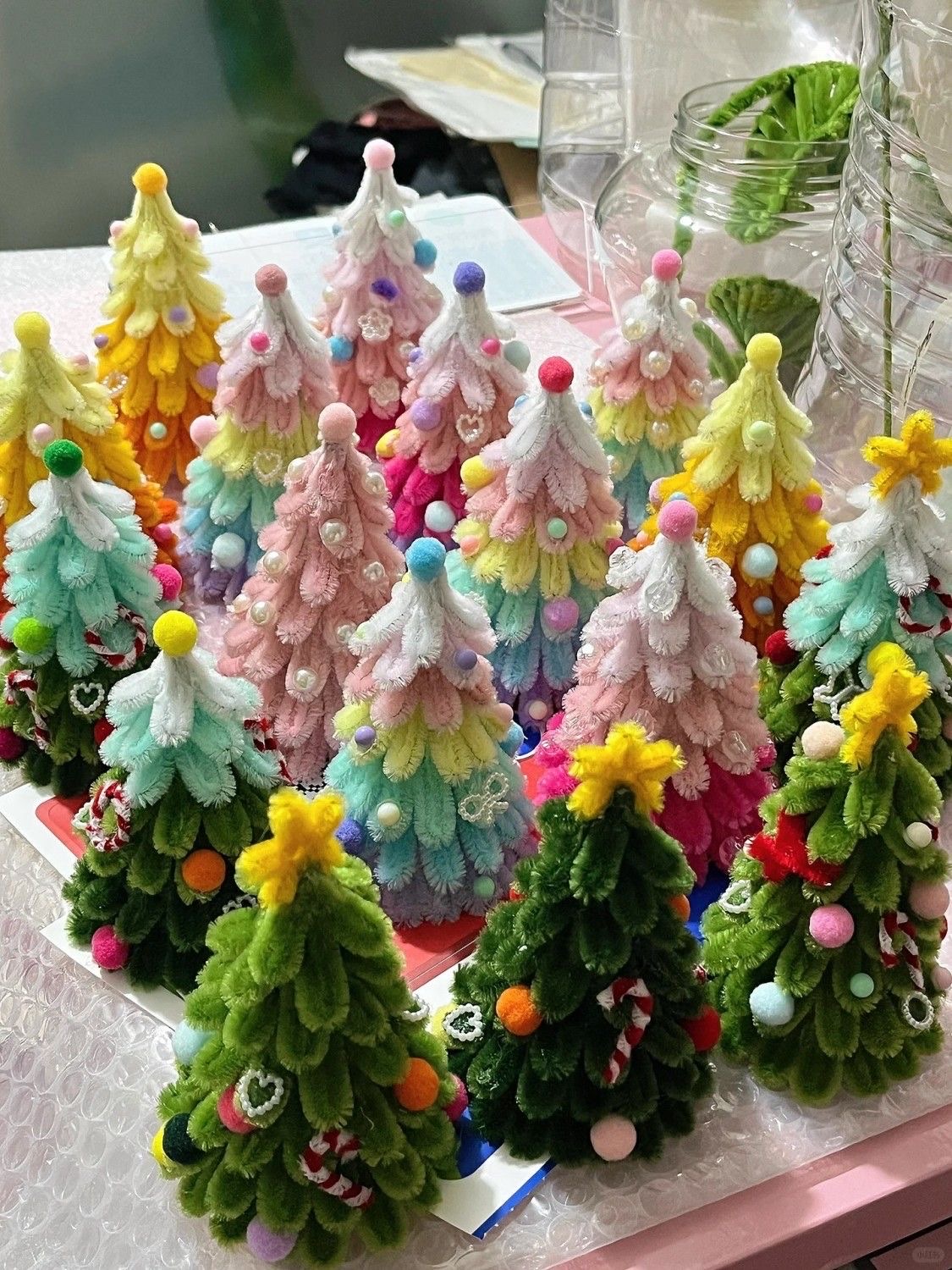 DIY Christmas Tree creative handmade Twist stick Christmas decoration Kindergarten student handmade material package Material package