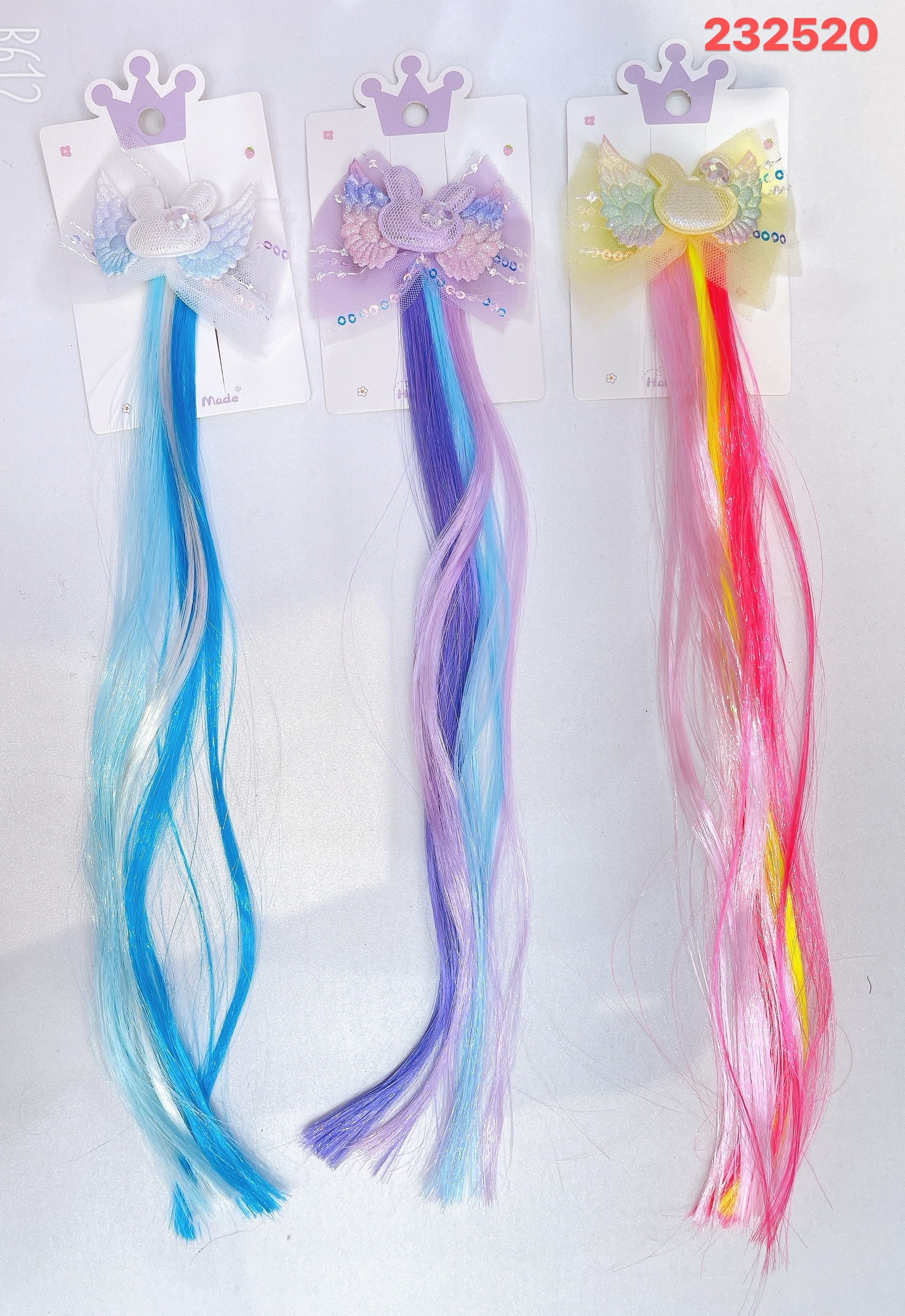 Children's summer cute hair clips 2024 New style Kids' clothes and headwear false hair band Unique design wig decoration safe and harmless hair clips Children's summer cute wigs Kids' clothes and headwear hair accessories Hair clips Children 202 Specification image