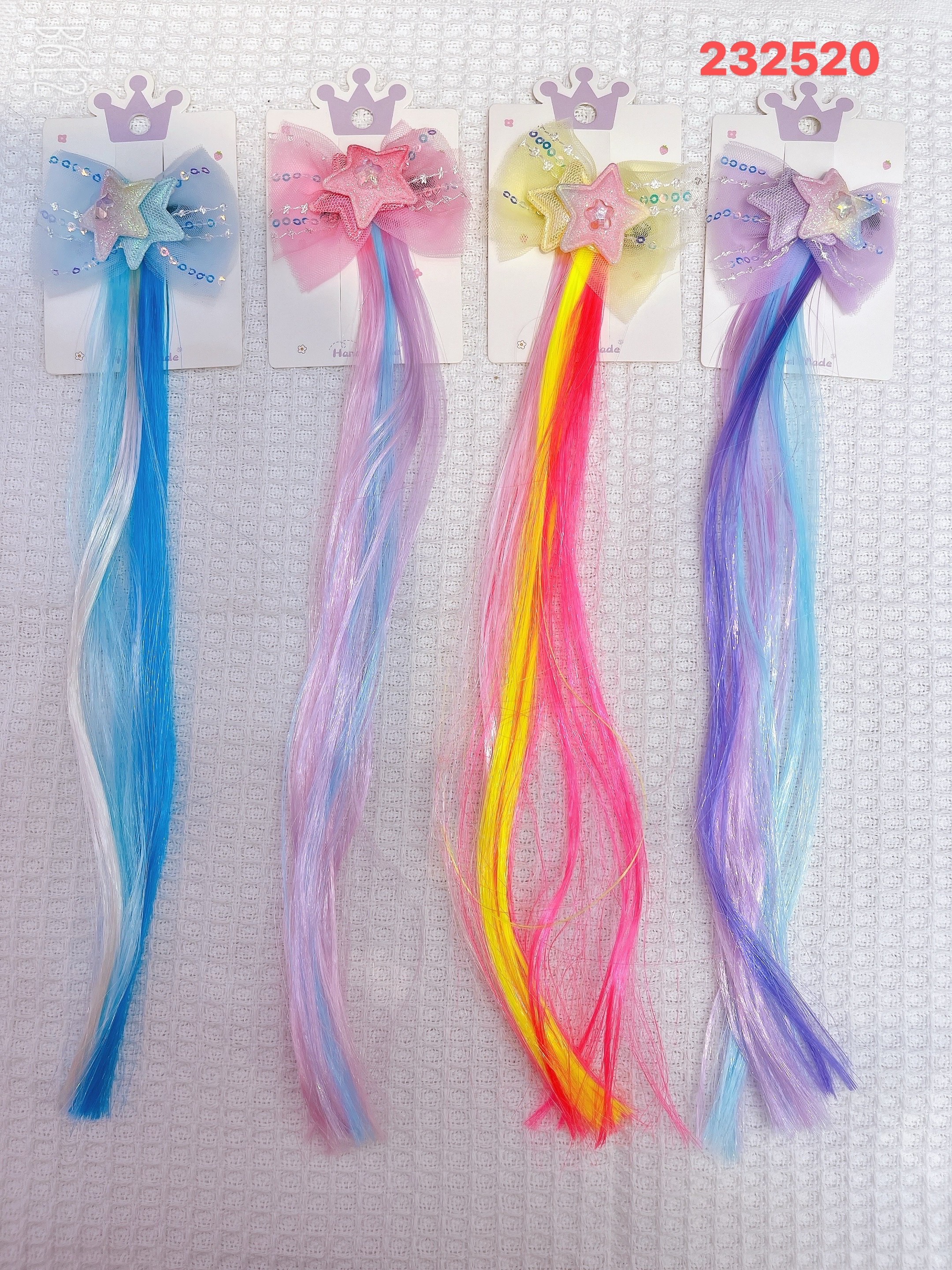 Children's summer cute hair clips 2024 New style Kids' clothes and headwear false hair band Unique design wig decoration safe and harmless hair clips Children's summer cute wigs Kids' clothes and headwear hair accessories Hair clips Children 202 details Picture