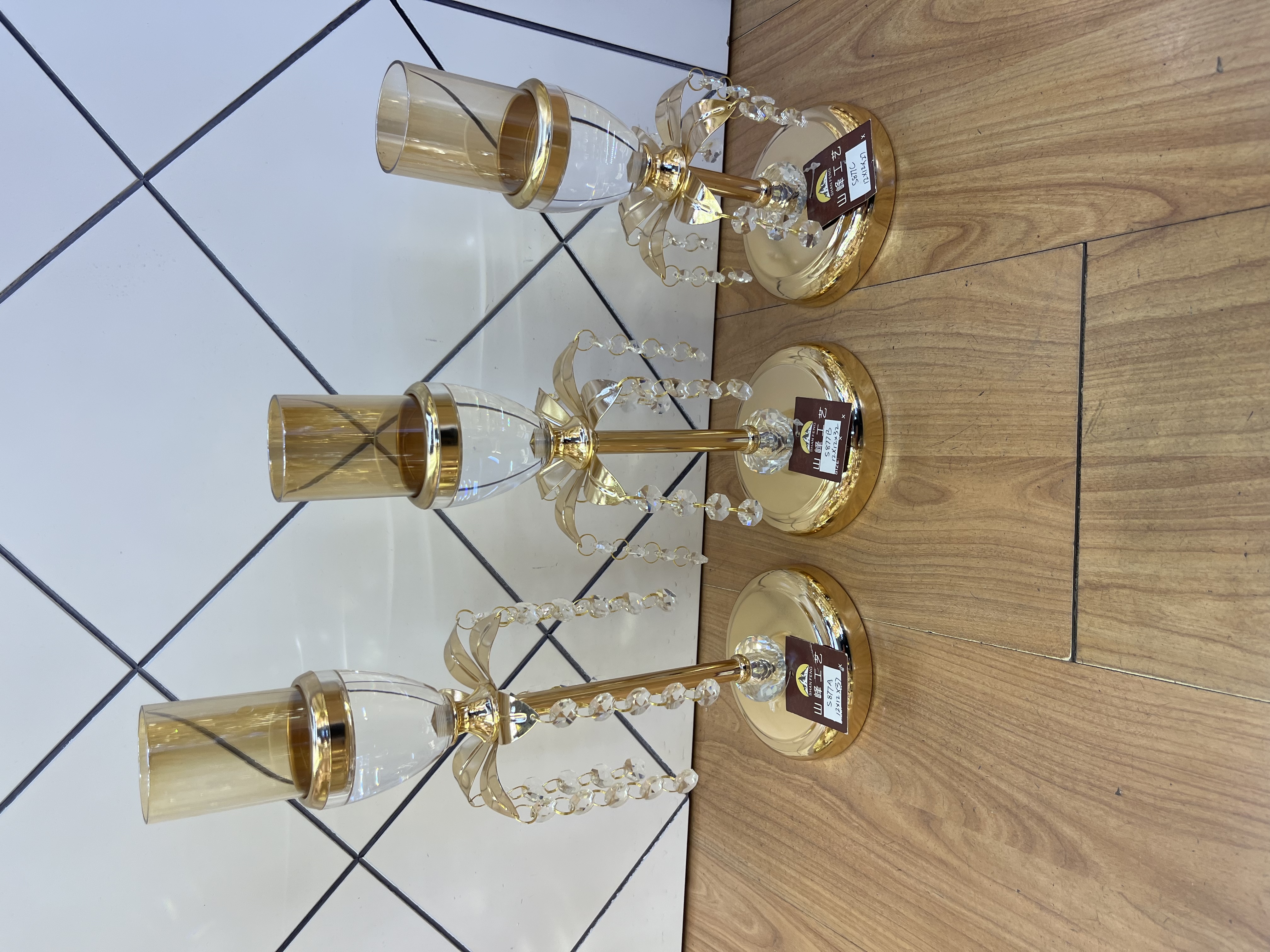 S877C新款烛台 水晶玻璃烛台 金属烛台 欧式烛台装饰工艺品详情图4