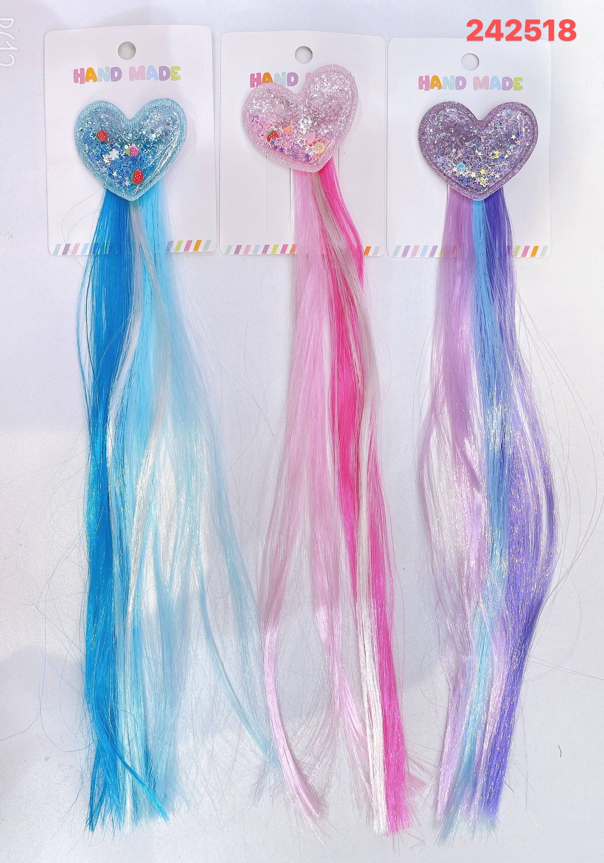 Children's summer cute hair clips 2024 New style Kids' clothes and headwear false hair band Unique design wig decoration safe and harmless hair clips Children's summer cute wigs Kids' clothes and headwear hair accessories Hair clips Children 202 Application Scenario