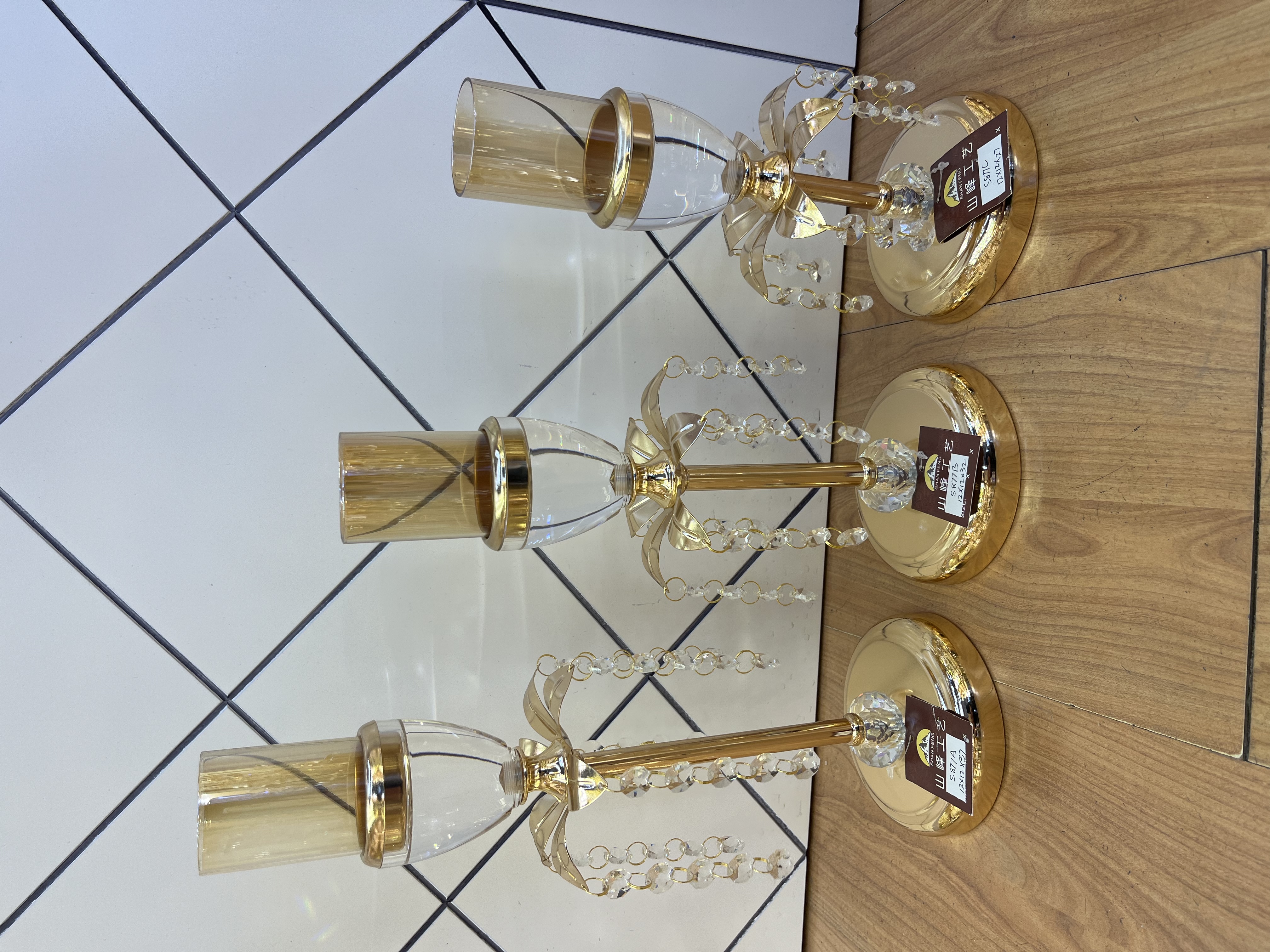 S877C新款烛台 水晶玻璃烛台 金属烛台 欧式烛台装饰工艺品详情图7