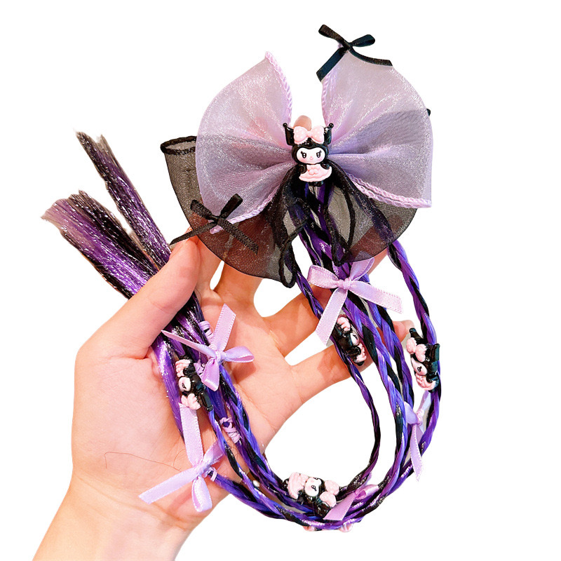 Children's hair bands, Kulomi wigs, braids, sweet and cool girls, boxing braids, high ponytail hair ties, girls' hair ties, headwear Application Scenario
