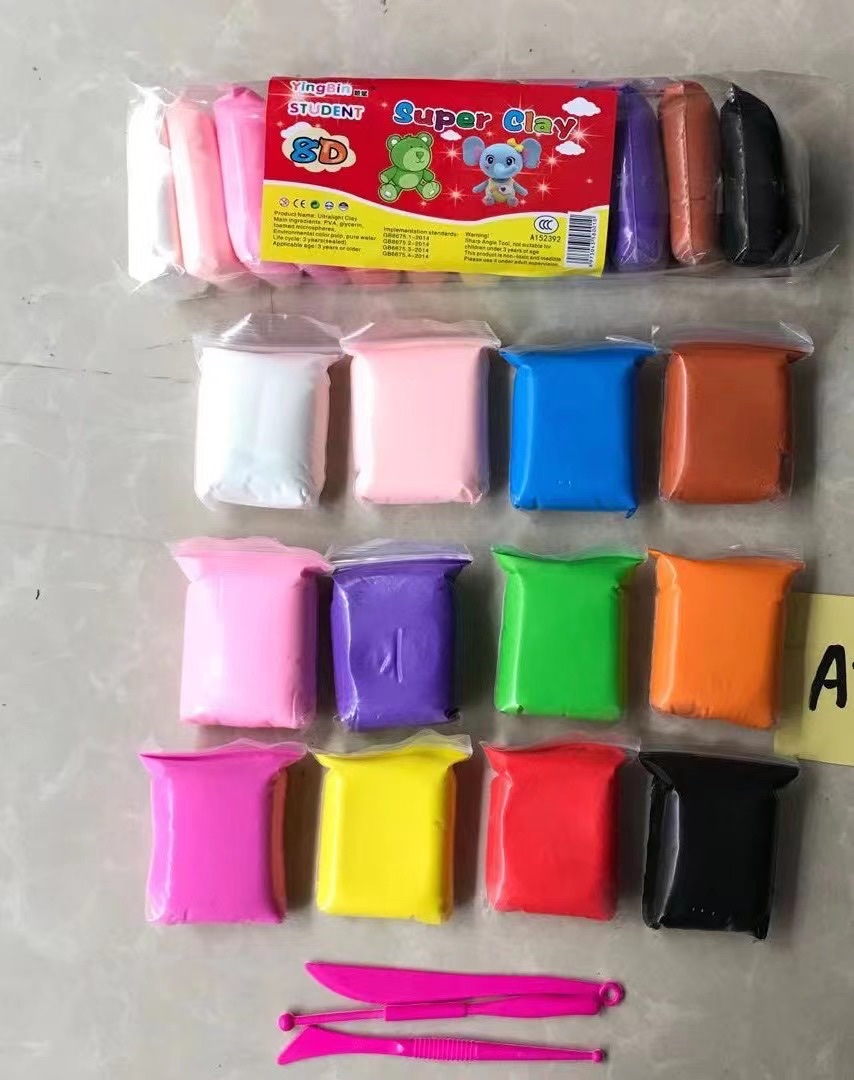 粘土，泡发剂，水，防腐剂，￼ 12色