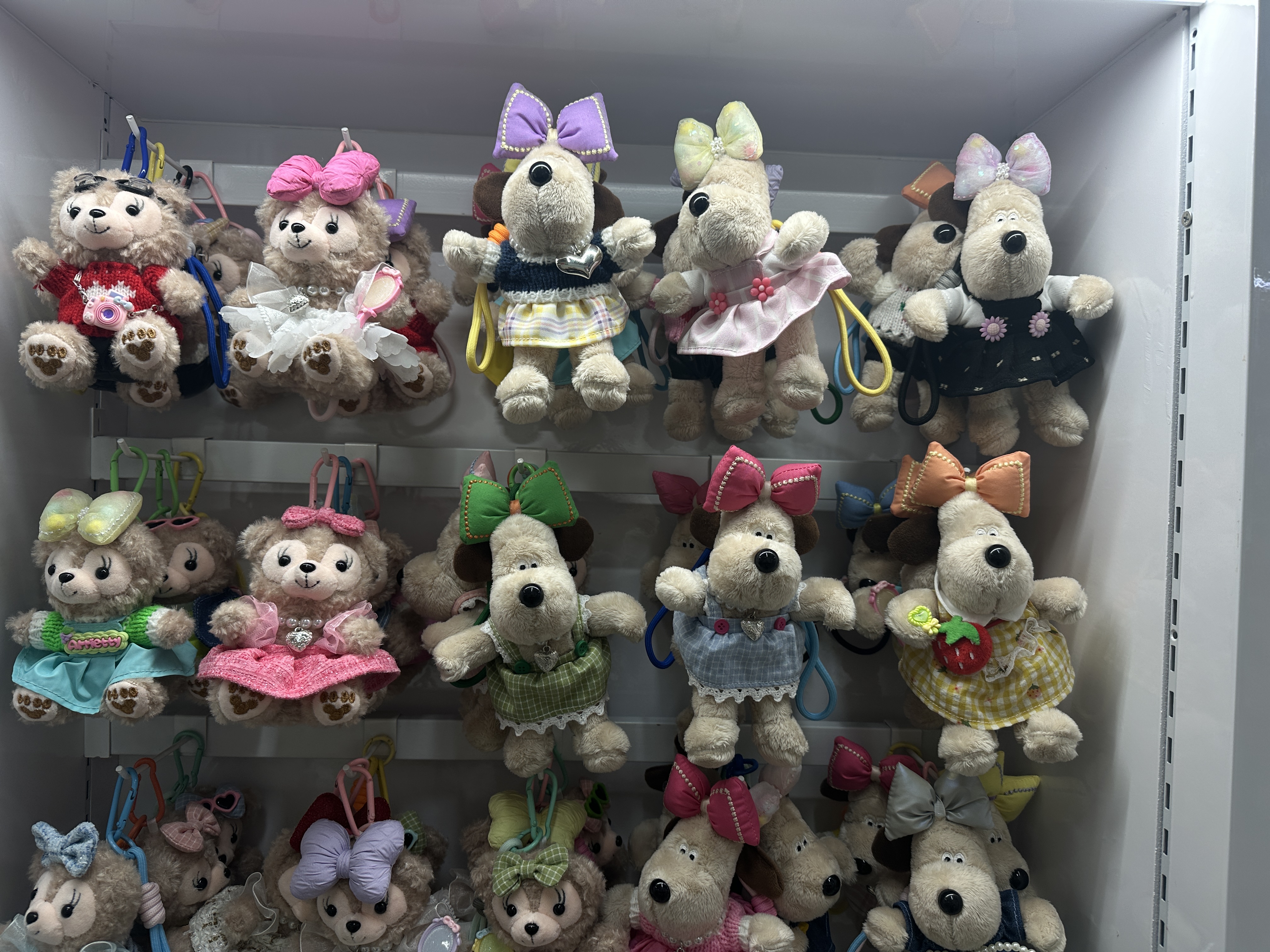 可爱蝴蝶结蕾丝小裙毛绒狗公仔钥匙扣卡通钥匙包包挂件玩偶掌门狗