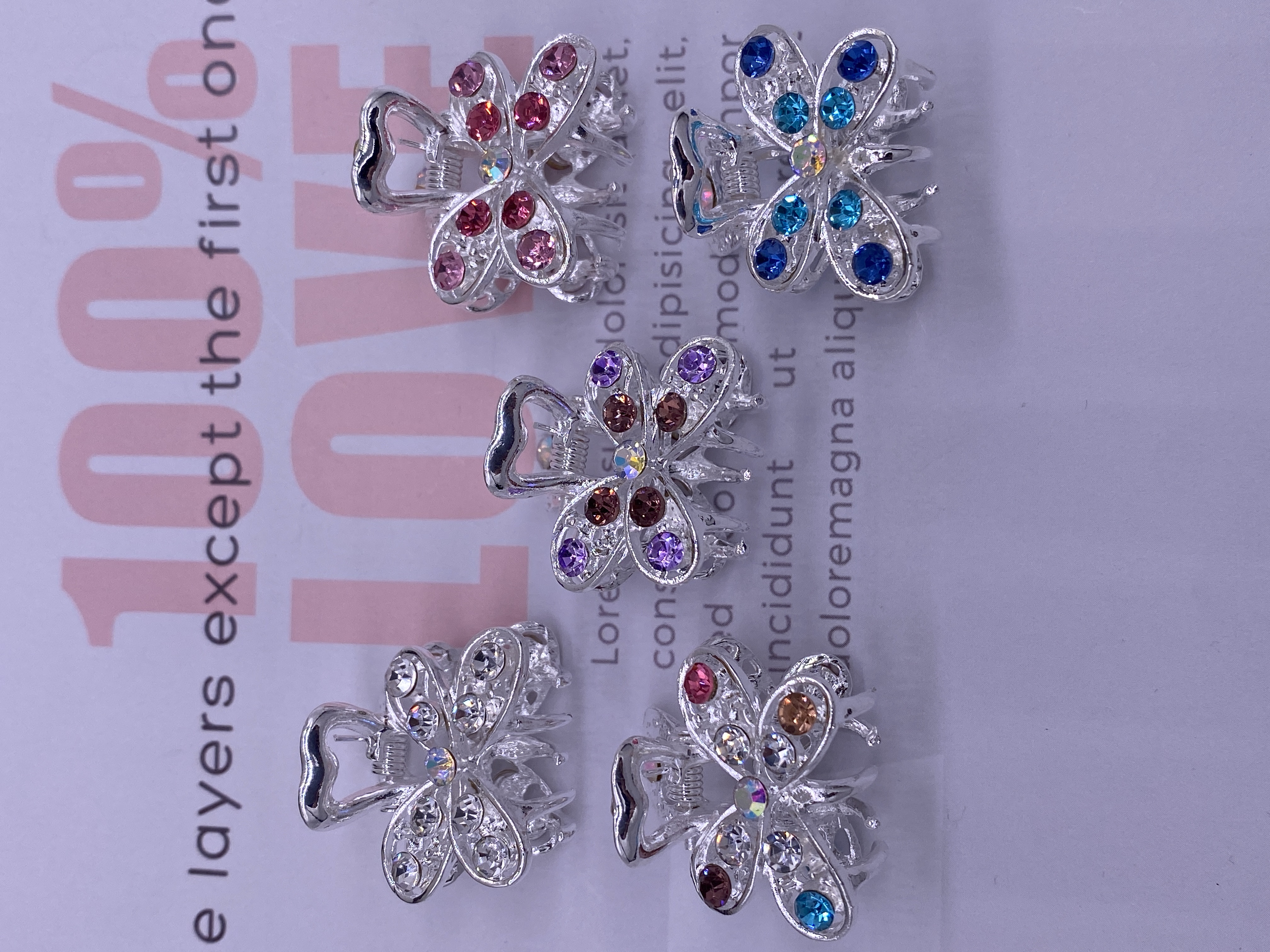 银色小抓夹发饰迷你发夹刘海夹头饰发卡网红水钻小边夹头发顶夹2023年产品图