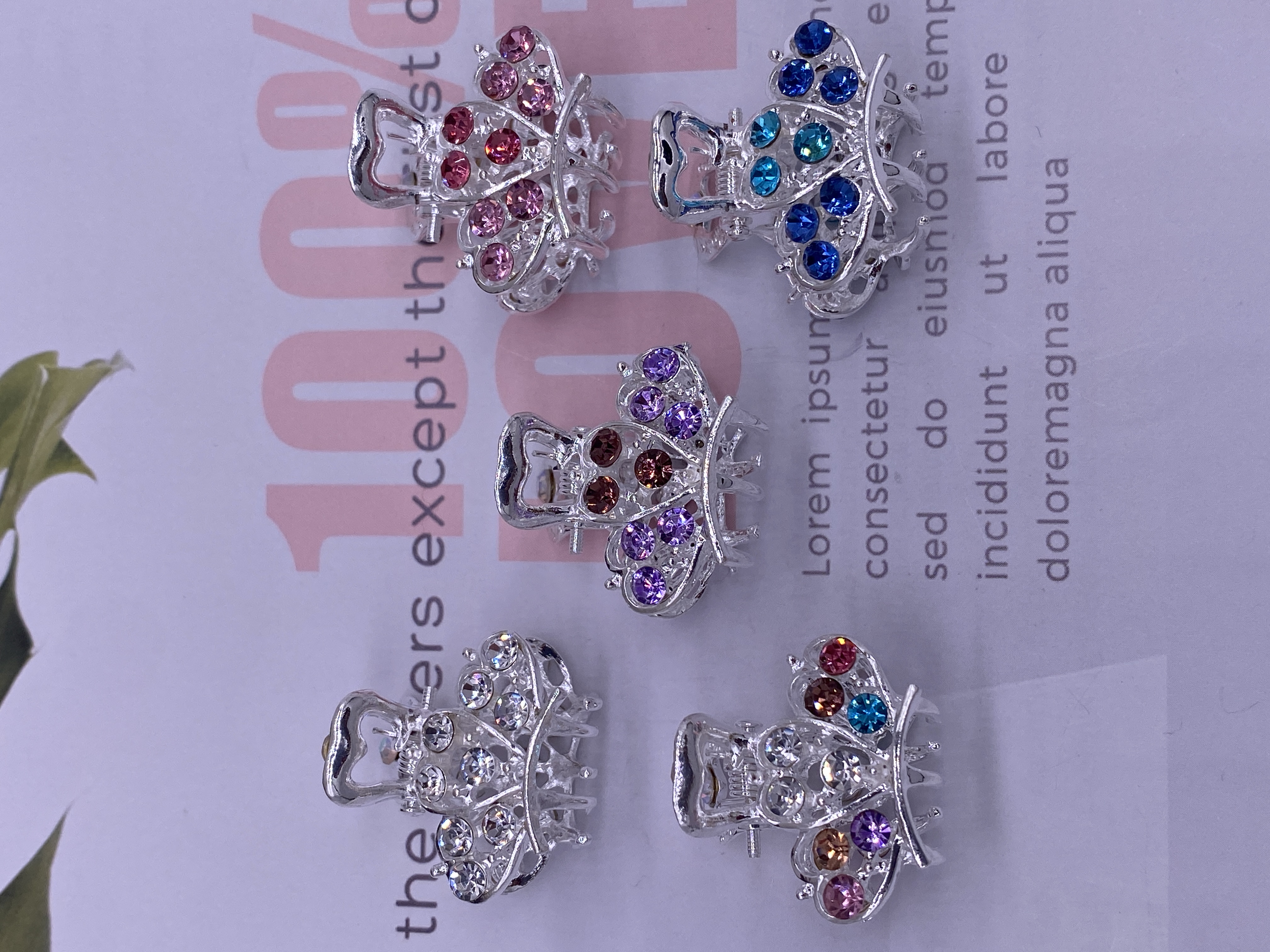 银色小抓夹发饰迷你发夹刘海夹头饰发卡网红水钻小边夹头发顶夹2023年细节图