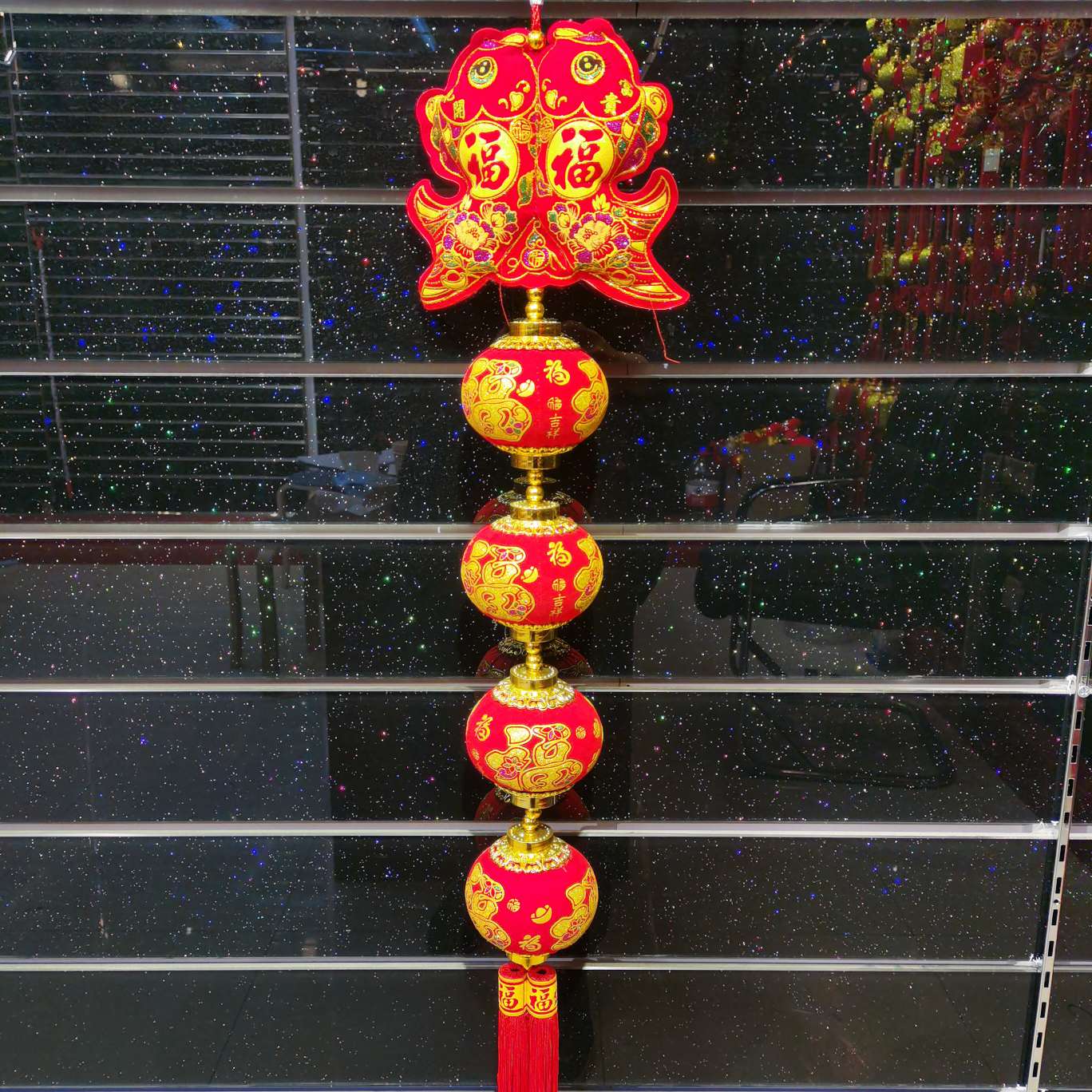 弯鱼灯笼连串流苏5633             