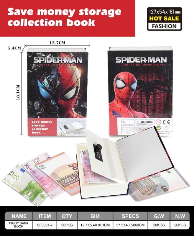 Book safe, password box, cabinet with lock, small lock, small money box, piggy bank, children's household storage and organization undefined
