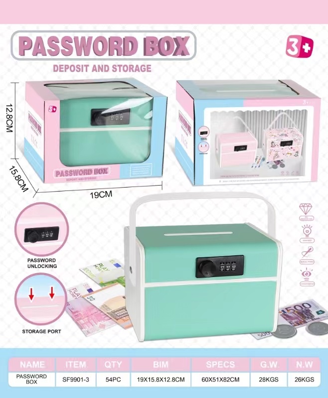 Children's portable password tin box, money box, piggy bank, mini desktop storage tin box can be freely DIY creative gifts undefined