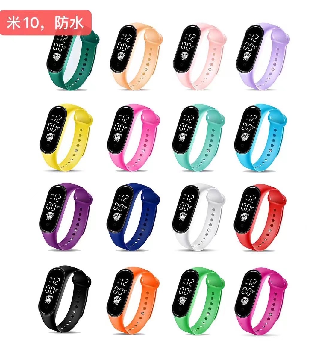 新款生活led手环儿童电子手表初高中学生触摸屏led女孩韩版运动表看时间游泳数码产品图