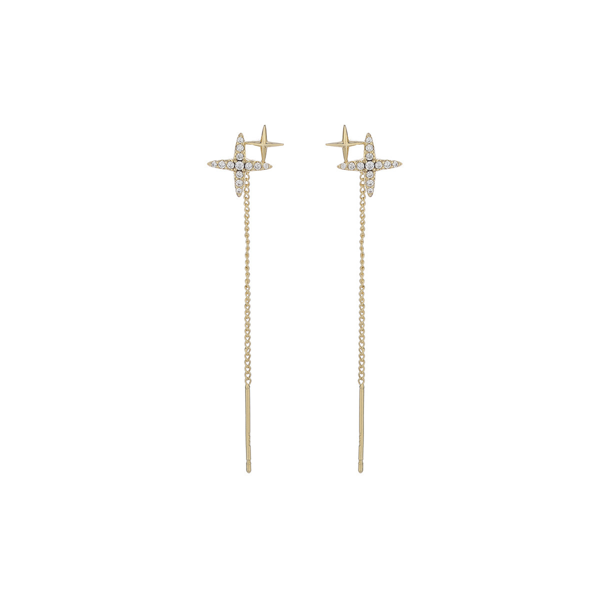 The octagonal tassel ear thread exudes a sense of high-end fashion. The ear studs are a light luxury accessory for women, versatile and trendy. It is a simple yet exquisite accessory