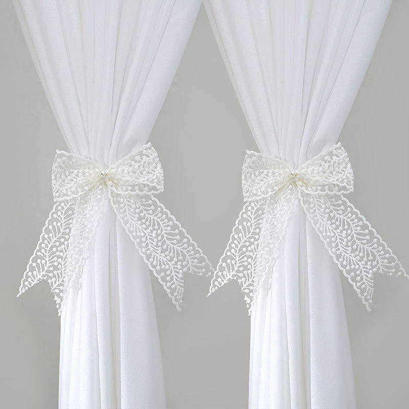 Curtain straps, lace butterfly ties, tie straps, light luxury French handmade gauze curtains, beautiful binding ropes, curtain buckles, binding curtains, bride's headwear, bride's accessories, hair ties, hair ties Application Scenario