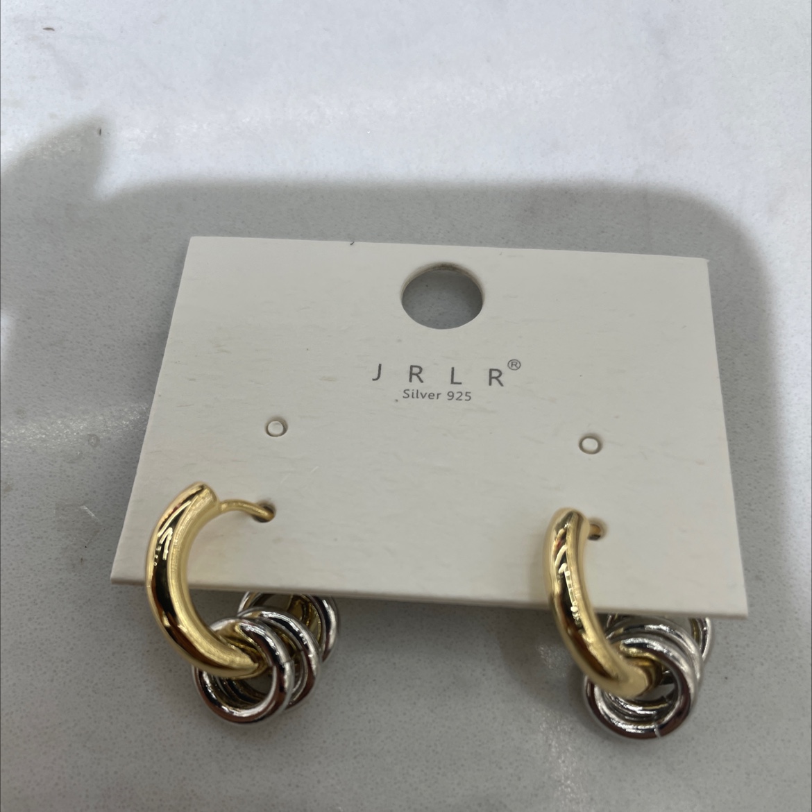 韩版时尚耳环双色搭配耳饰专场 玻璃耳环独特设计 高档饰品耳夹 美丽耳环轻松装点你的美饰品耳环耳饰产品图