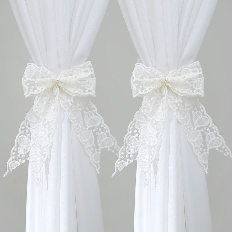 Curtain straps, lace butterfly ties, tie straps, light luxury French handmade gauze curtains, beautiful binding ropes, curtain buckles, binding curtains, bride's headwear, bride's accessories, hair ties, hair ties Item Picture