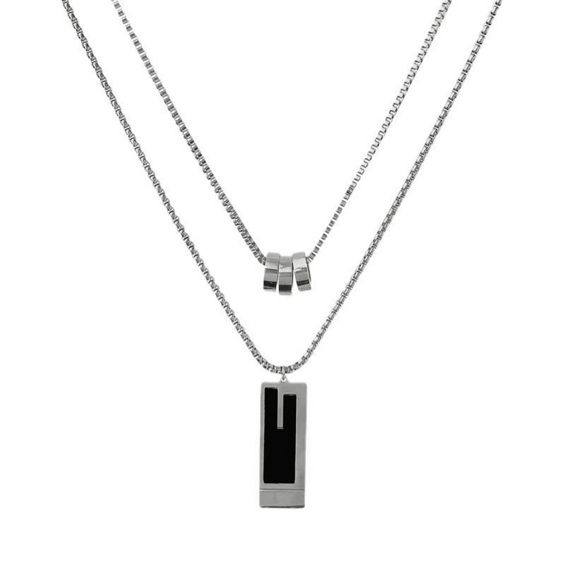Necklaces, sweater chains, women's and men's 2024 new bestsellers, long, high-end, light luxury titanium steel accessories that do not fade detail image 5