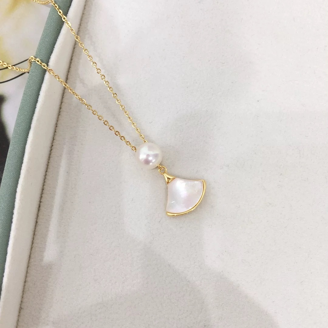 雅思比黛诸暨珍珠小裙子天然淡水珍珠吊坠9373海贝贝母舞裙珍珠项链礼物详情图4