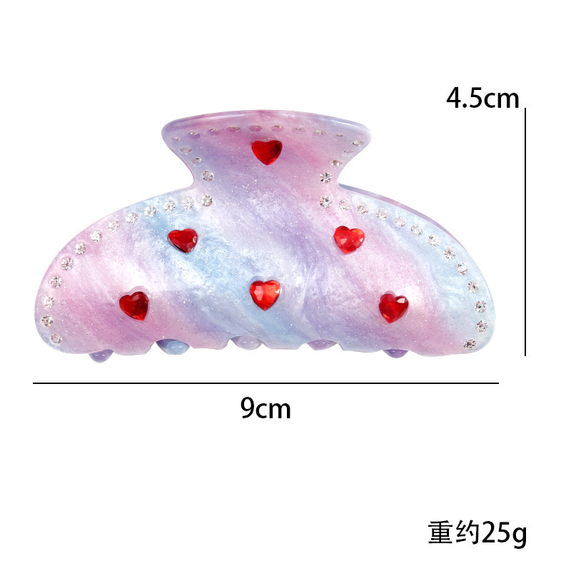 Baoguang Hair Clip, heart-shaped hair clip, Hair accessory, Hair pin, Creative jewelry, Hair accessory details Picture