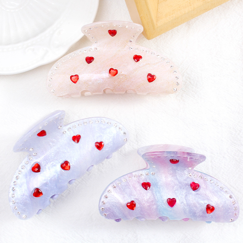 Baoguang Hair Clip, heart-shaped hair clip, Hair accessory, Hair pin, Creative jewelry, Hair accessory detail image 7