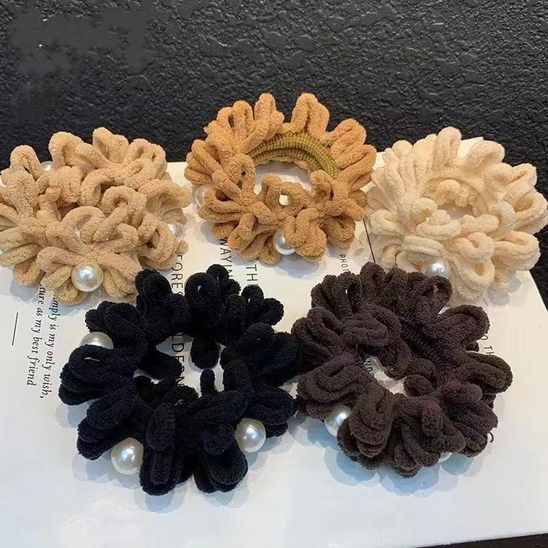 创意饰品头饰发箍头绳兔毛头绳头饰发绳头绳头箍细节图