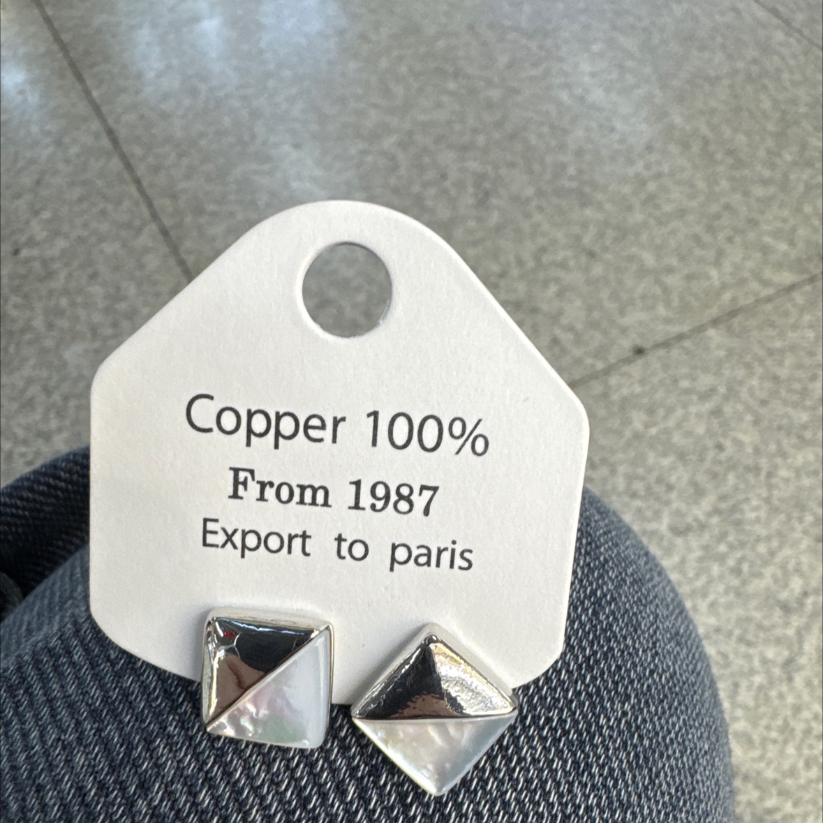 贝母耳饰之美 耳环独特设计 菱形耳环耐久耀眼 饰品精选优雅女士详情图2