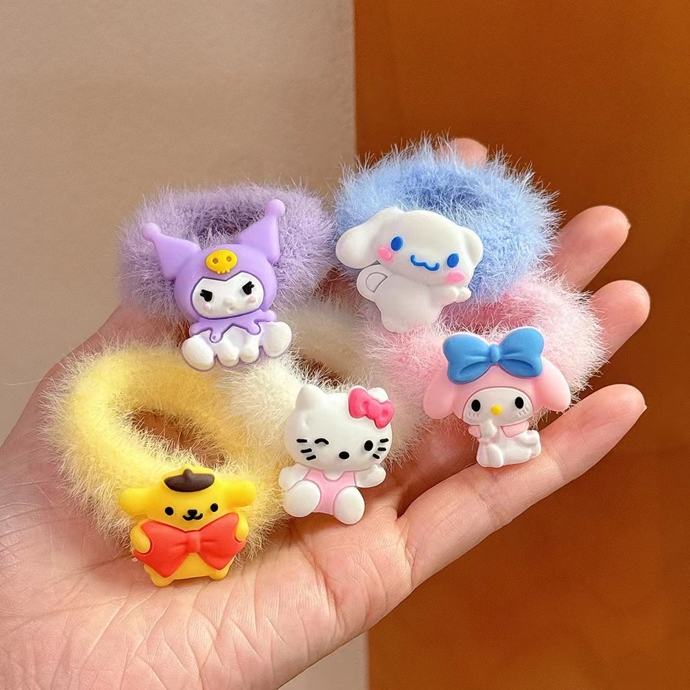 创意饰品头饰发箍头绳兔毛头绳头饰发绳头绳头箍详情图2