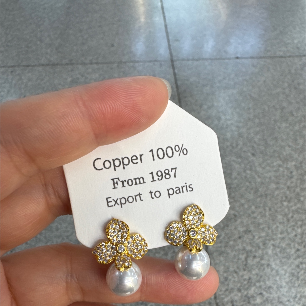 精致珍珠耳环 锆石耳针 饰品女士耳饰 独特设计耐久耐磨 高级感满满详情图2