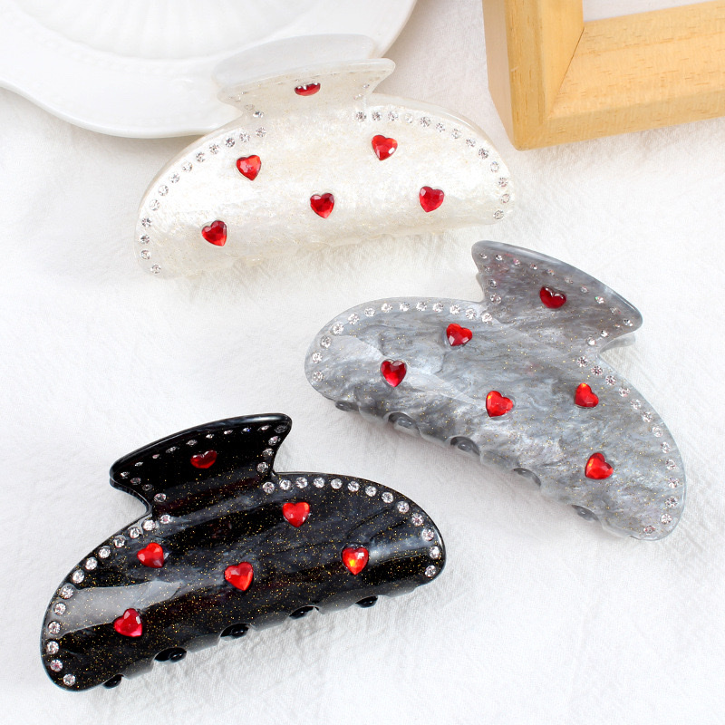 Baoguang Hair Clip, heart-shaped hair clip, Hair accessory, Hair pin, Creative jewelry, Hair accessory detail image 2