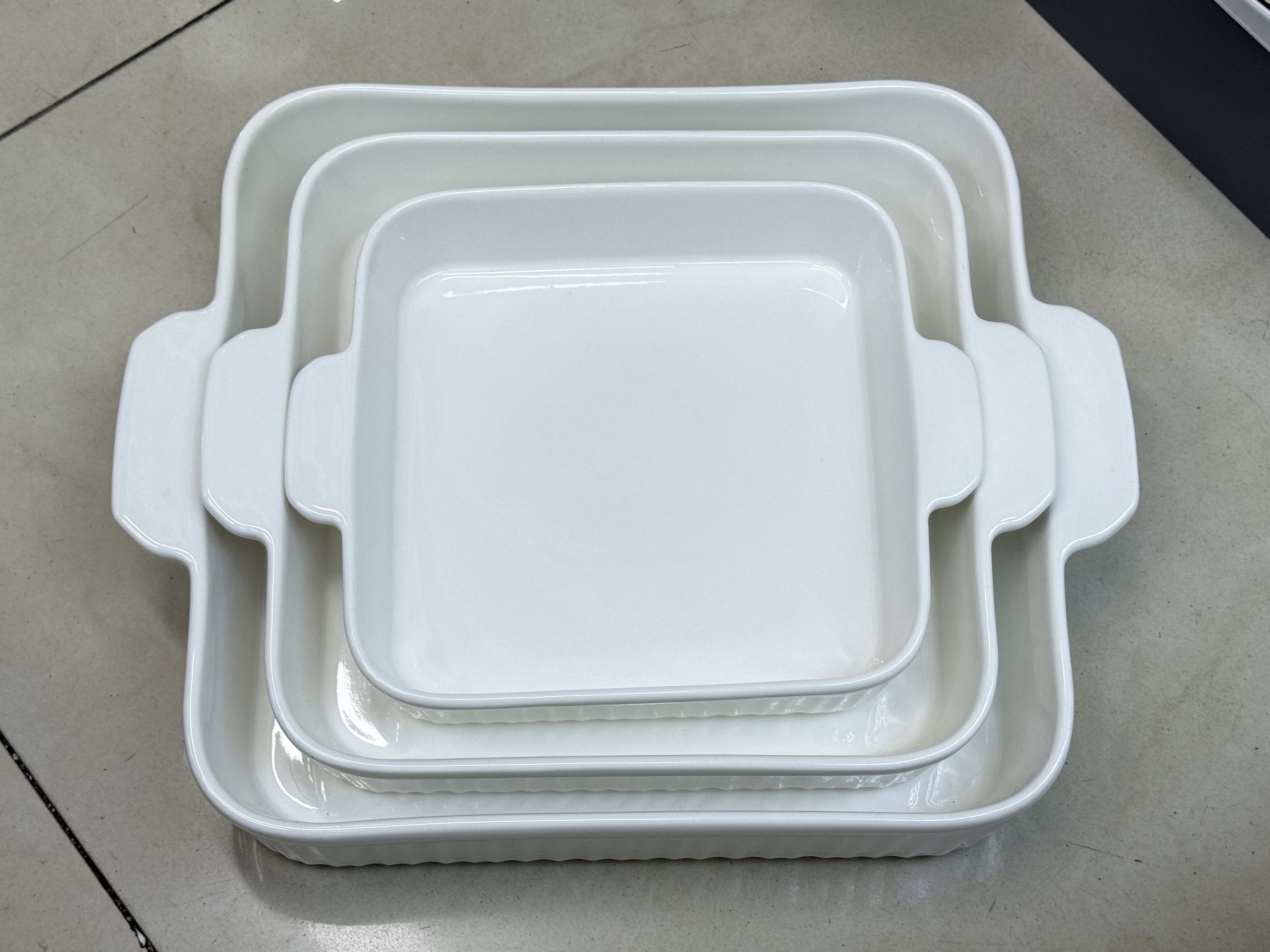 北欧烤盘陶瓷长方形烤箱专用芝士焗饭盘子家用双耳烤碗套装系列批发详情图2