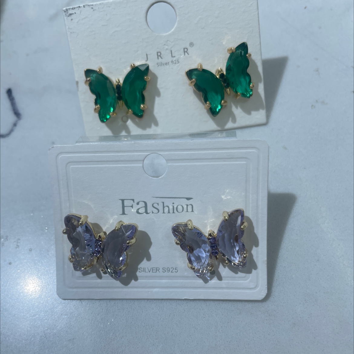 Korean-style earrings with bow design, exquisite glass earrings, high-quality stainless steel earrings, Korean-style trendy accessories, fashionable earrings, ladies' accessories, earrings and earrings