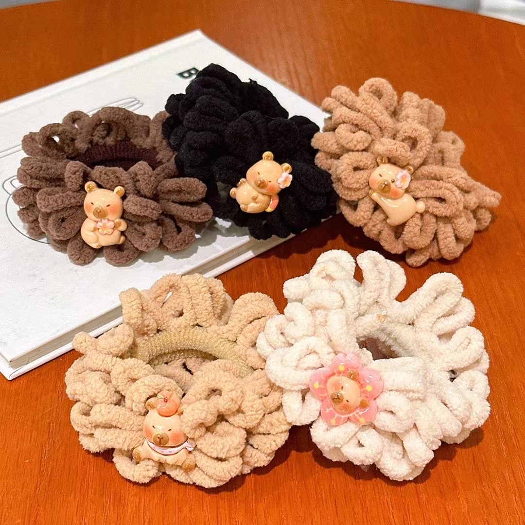 创意饰品头饰发箍头绳兔毛头绳头饰发绳头绳头箍详情图4