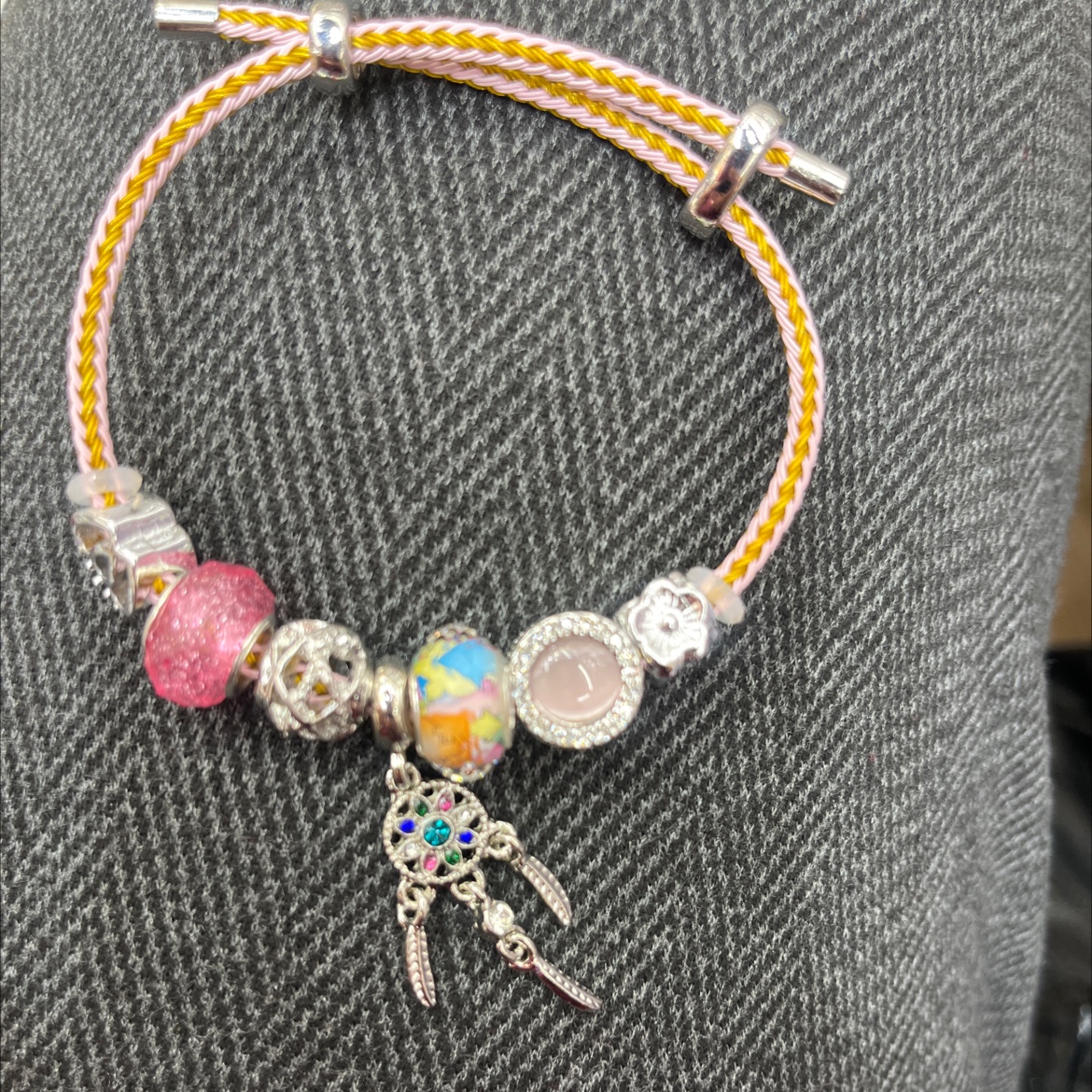 沙金景泰蓝手镯 玉手镯 精致手链 高贵典雅 时尚首饰 女士手镯 高档礼物 潘多拉手链产品图