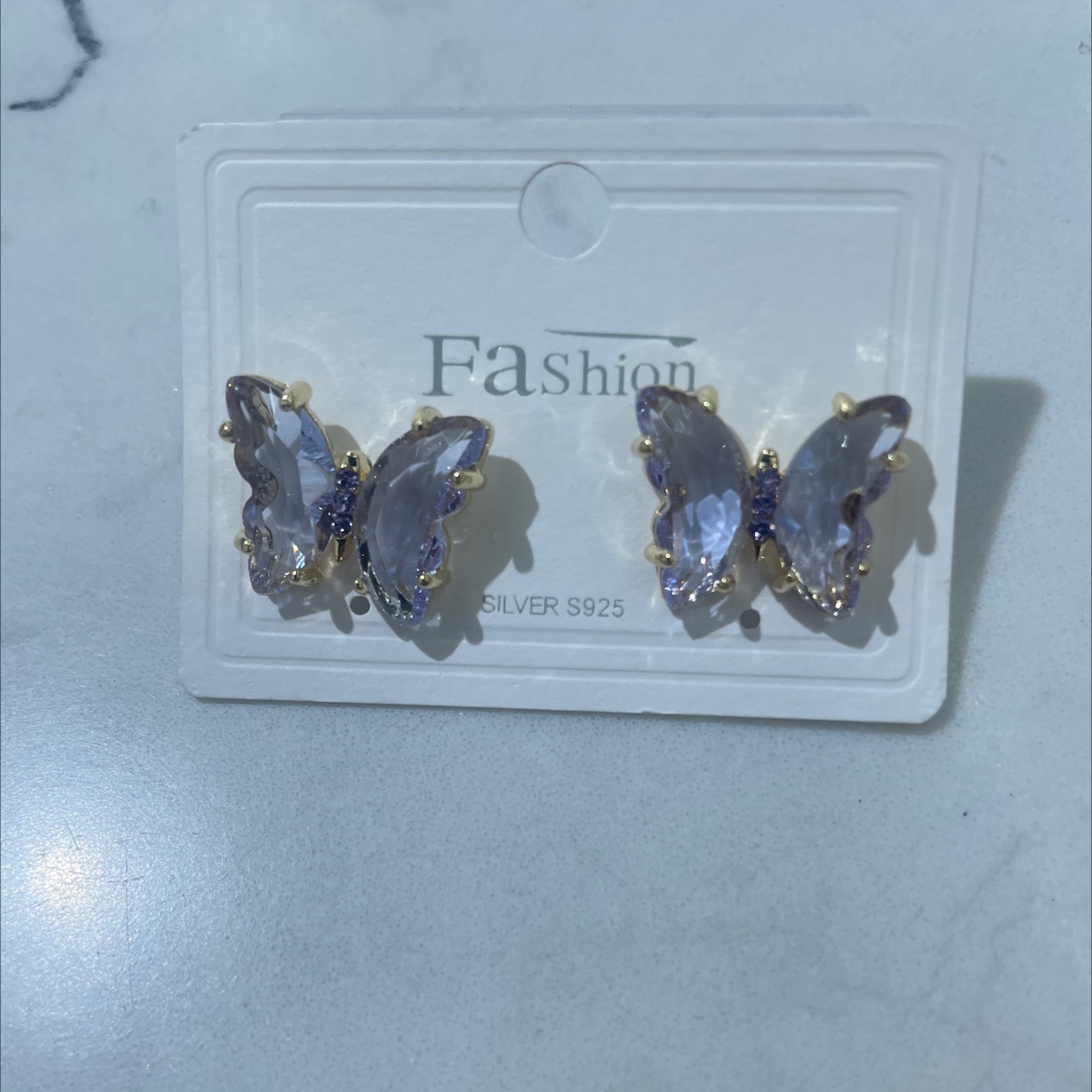 Korean-style earrings with bow design, exquisite glass earrings, high-quality stainless steel earrings, Korean-style trendy accessories, fashionable earrings, ladies' accessories, earrings and earrings detail image 2