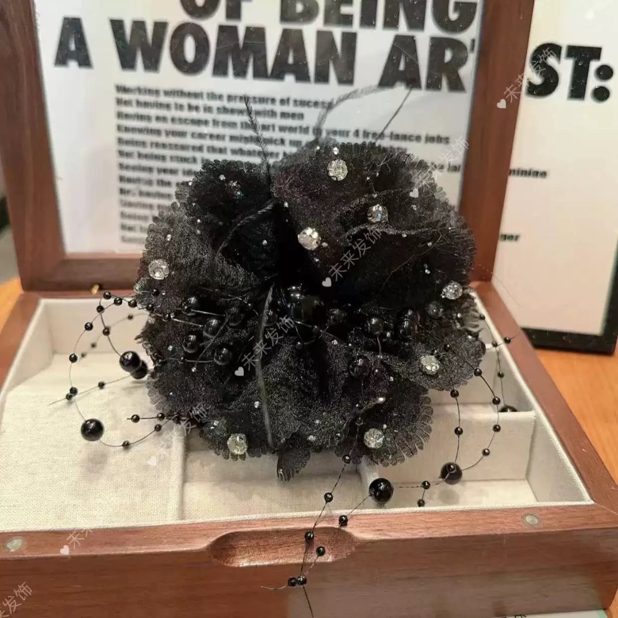 Korean style trendy peony tassel grab clip, 13 cm bottom clip details Picture