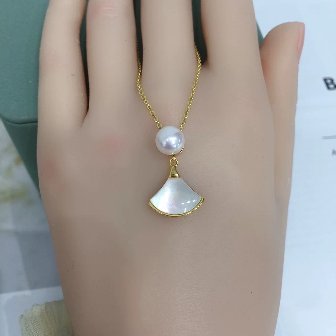 雅思比黛诸暨珍珠小裙子天然淡水珍珠吊坠9373海贝贝母舞裙珍珠项链礼物详情图2