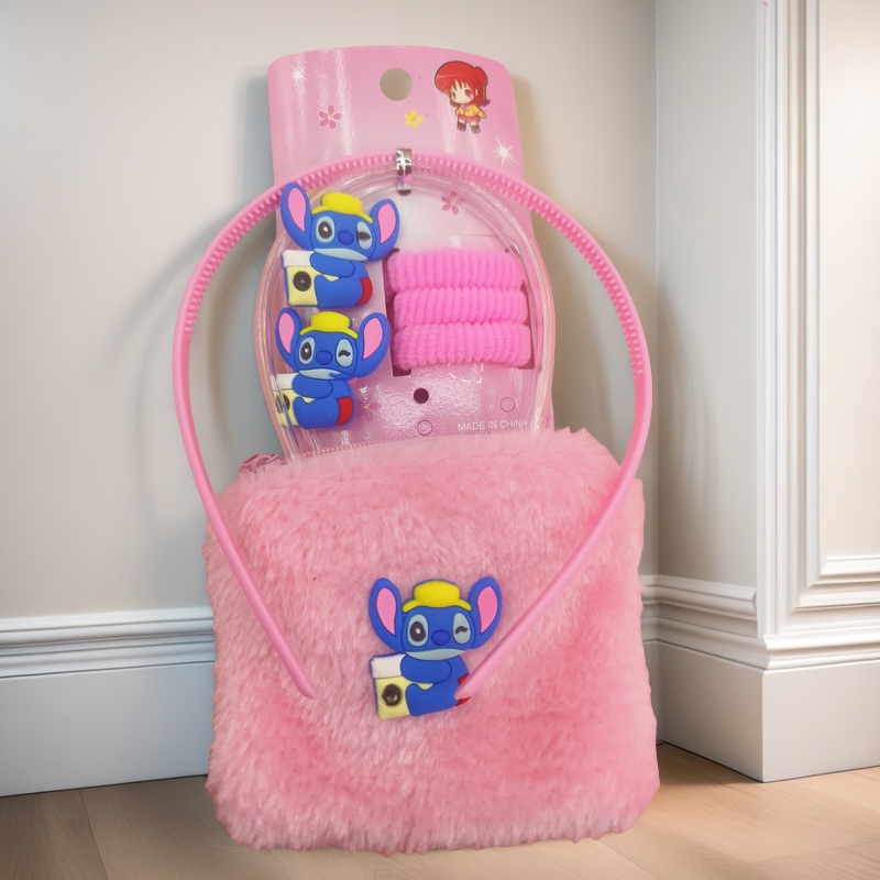 Tie-dyed style children's jewelry set, acrylic imitation diamond children's jewelry, watch and toy with Hetian jade elements, cute and fashionable style detail image 5