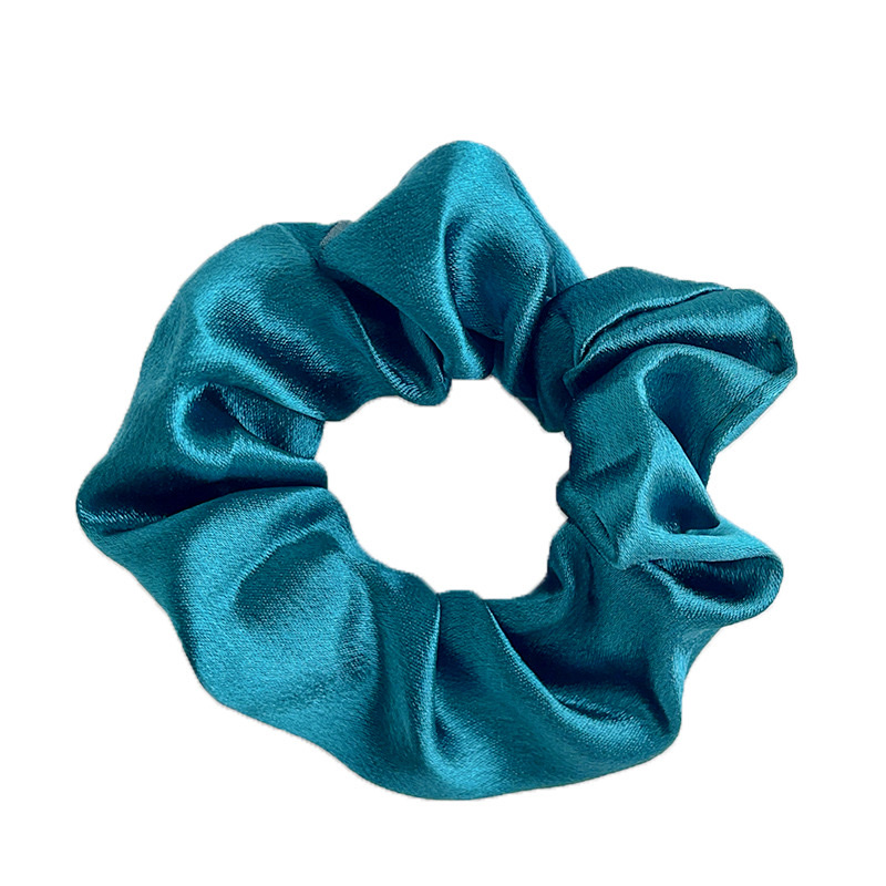 Cross-border retro crystal satin large intestine band, high-end hair band, hair tie, European and American Amazon rubber band, hair flower, hair accessory, women's hair band Specification image