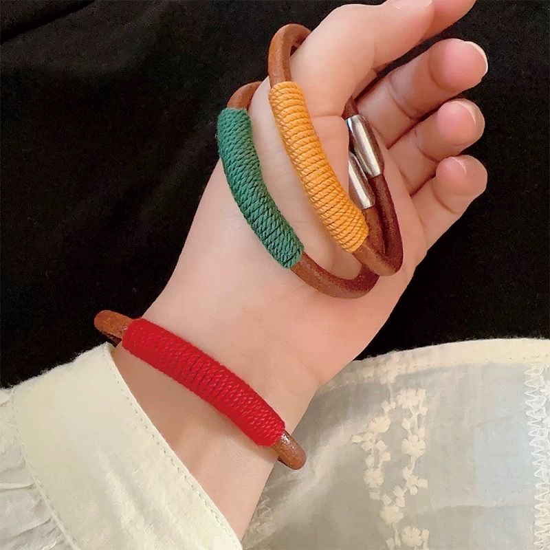 五行手绳/牛皮手绳/磁吸扣男女通用/细节图