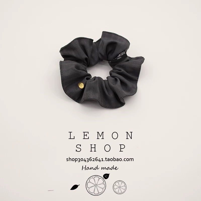 New autumn and winter versatile striped large intestine hair bands, fabric hair ties, rubber bands, high-end hair ties, and hair tie accessories Specification image