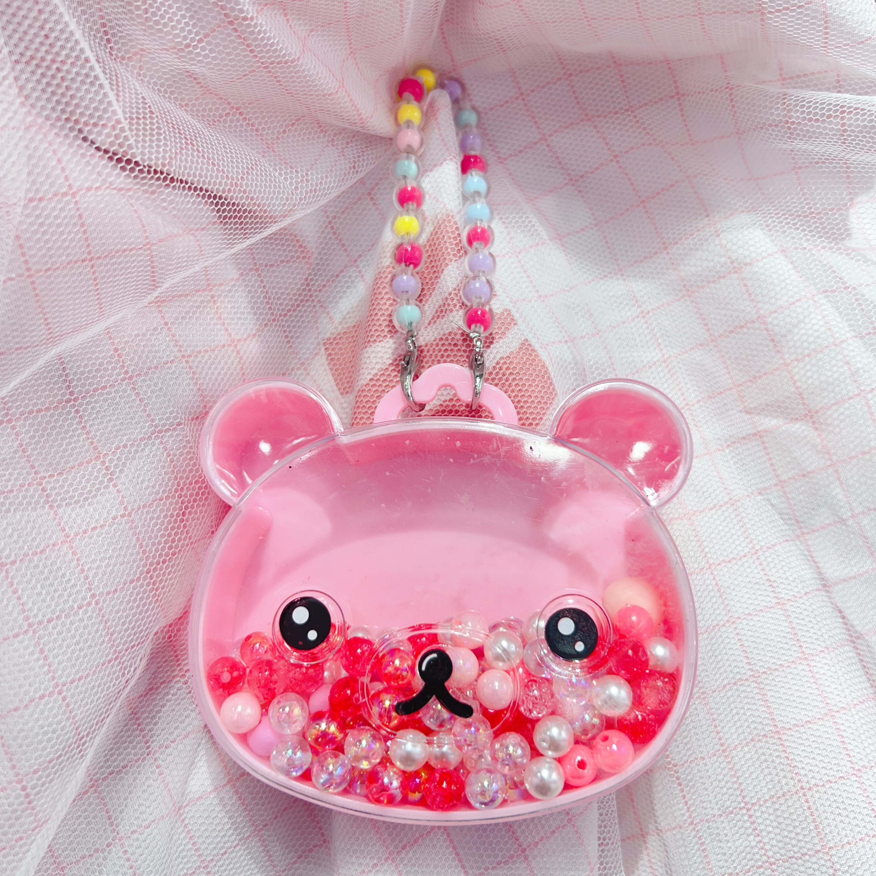 DIY beaded bracelet, diy materials, loose beads, handcrafted jewelry accessories, necklace, bracelet, birthday gift for girls, children and parents, DIY handcrafted beaded necklace, bracelet, educational toy for little girls, stringing beads detail image 2