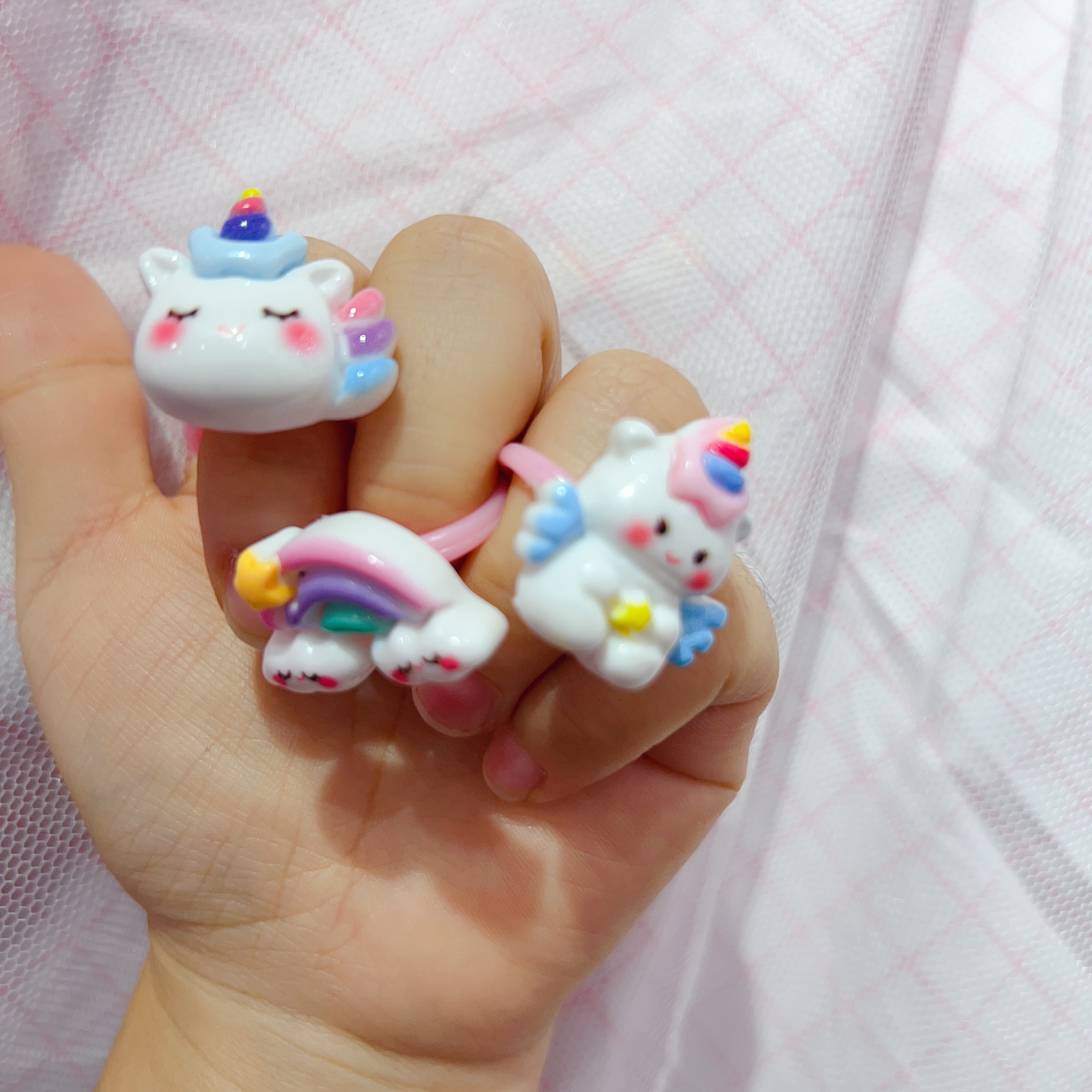 Sweet girl accessories gift box set ring, cute cartoon open ring for children and babies, girls' accessories jewelry, children's ring, girls' princess Elsa, girls' cartoon plastic gemstones, diamonds, crystals, toys, small rings, child rings detail image 2