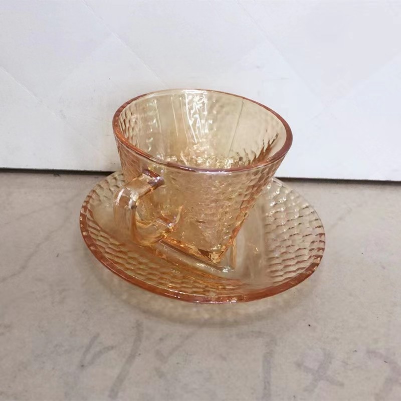 Glass craft cup, plate and coffee cup set Application Scenario