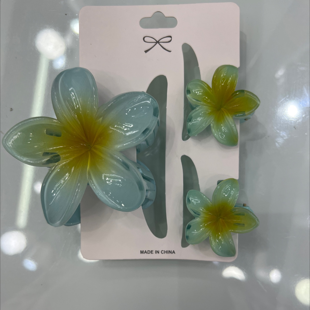 新款喷漆鸡蛋花爪夹套装多色鸡蛋花可混款混色新品抓夹磨砂橡皮漆爪夹饰品饰品外贸原单出口品质鸡蛋花爪夹双色渐变鸡蛋花抓夹爪子详情图6