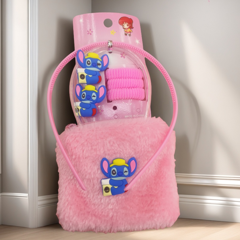 Tie-dyed style children's jewelry set, acrylic imitation diamond children's jewelry, watch and toy with Hetian jade elements, cute and fashionable style details Picture